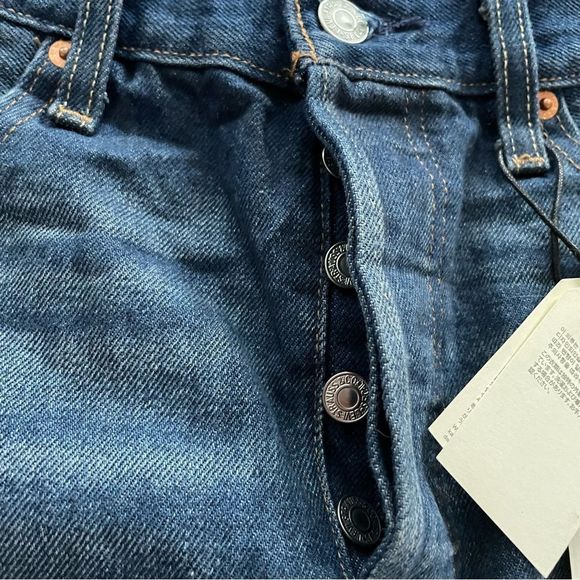 Levi's Premium 501 High Rise Jean Shorts Silver Lake Distressed Sz 28 NWT - Picture 11 of 15